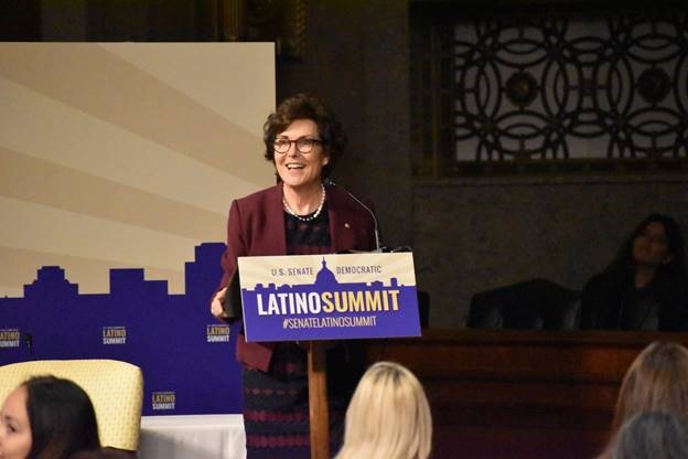 Senator Rosen Addresses 2019 Senate Democratic Latino Summit.