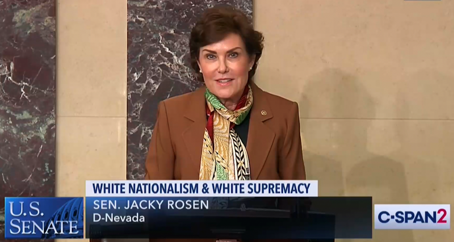 U.S. Senator Jacky Rosen (D-NV), a member of the Senate Homeland Security and Governmental Affairs Committee, spoke on the Senate floor, condemning the President’s failure to denounce white supremacist rhetoric and violence during last night’s Presidential debate.