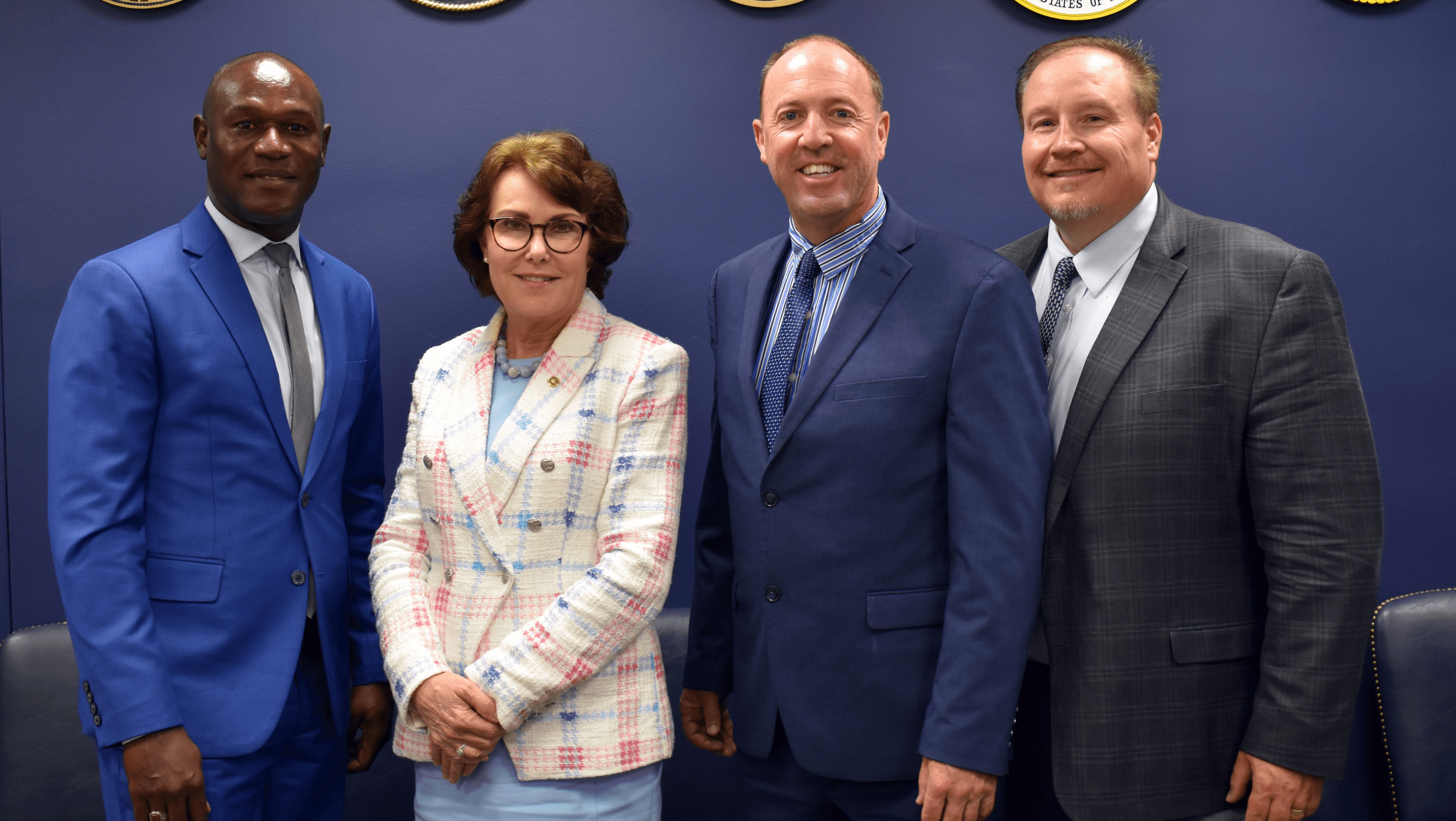 Senator Jacky Rosen with the superintendents from Humboldt, Storey, and Mineral County School Districts