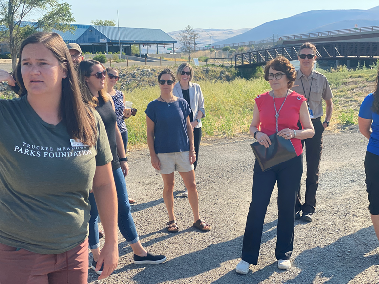 U.S. Senator Jacky Rosen (D-NV), Chair of the Subcommittee on Tourism, Trade, and Export Promotion, visited the Rosewood Lakes Nature Study Area, a golf course turned wetland and nature study area, thanks to the Truckee Meadows Park Foundation.